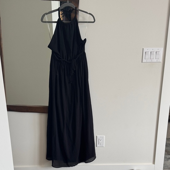 Lily Morgan Dresses & Skirts - Lily Morgan Black Goddess Princess Flowy Maxi Halter Dress Size Large